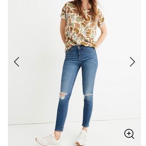 Madewell 9” mid rise cropped skinny jeans